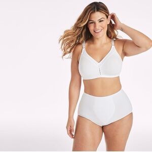 Bali Double Support Bra 38DD Cotton Wirefree Comfort U Back Stretch Full 3036